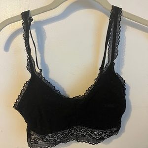 Black lace bralette